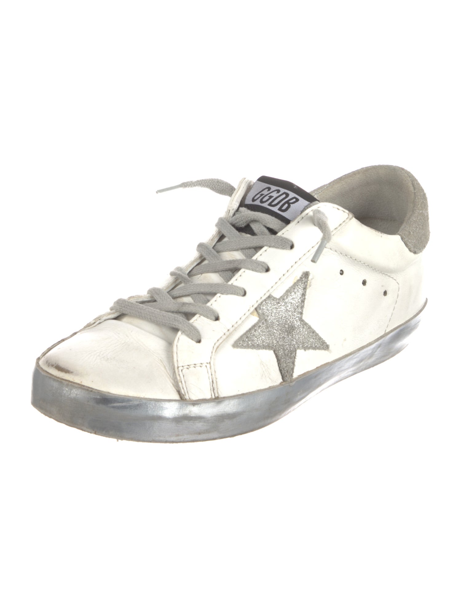 Golden Goose Leather Distressed Accents Sneakers