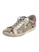 Golden Goose Leather Animal Print Sneakers