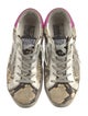 Golden Goose Leather Animal Print Sneakers