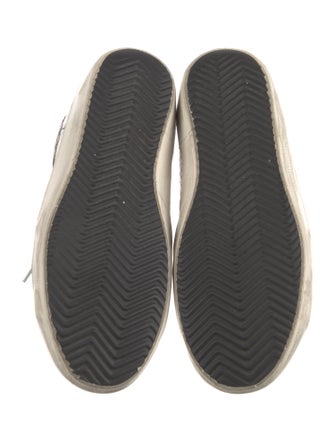 Golden Goose Leather Animal Print Sneakers