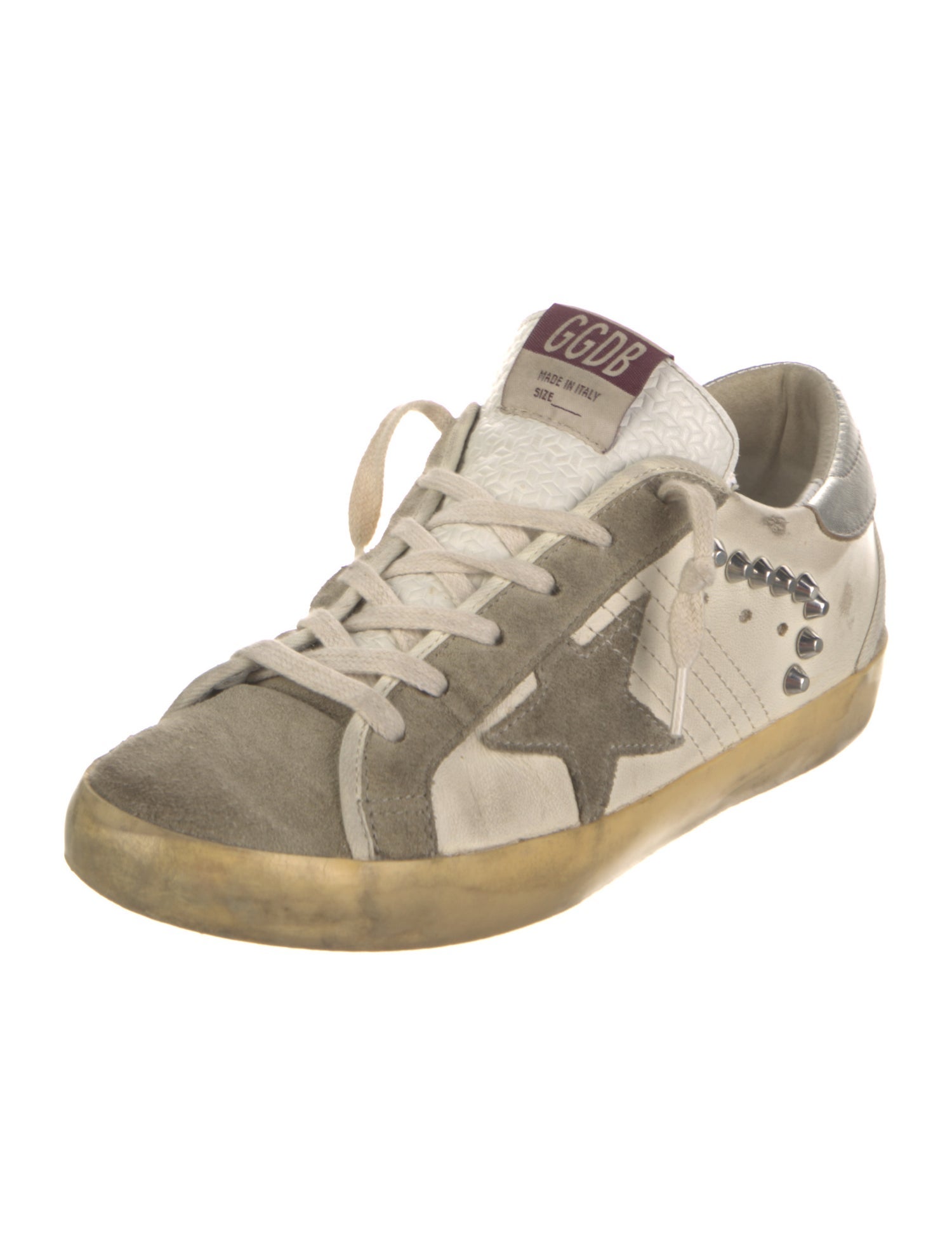 Golden Goose Leather Printed Sneakers