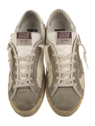 Golden Goose Leather Printed Sneakers