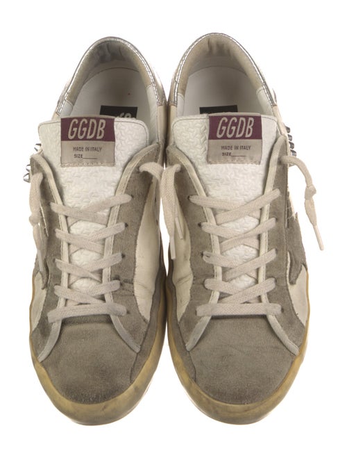 Golden Goose Leather Printed Sneakers