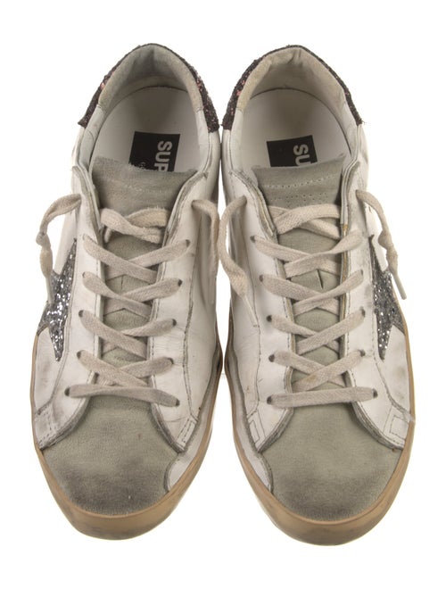 Golden Goose Leather Colorblock Pattern Sneakers