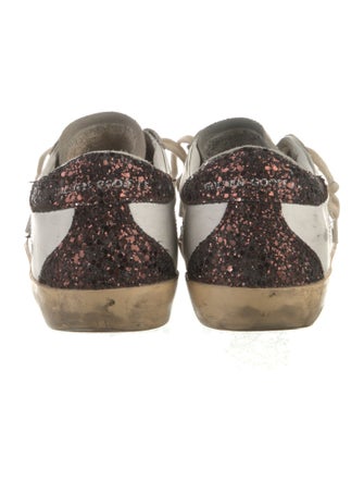 Golden Goose Leather Colorblock Pattern Sneakers