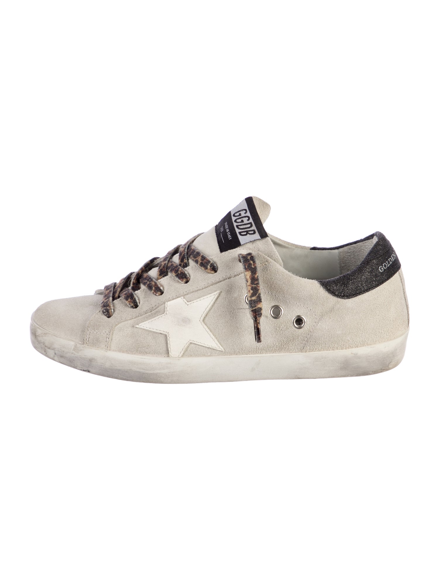 Golden Goose Suede Glitter Accents Sneakers