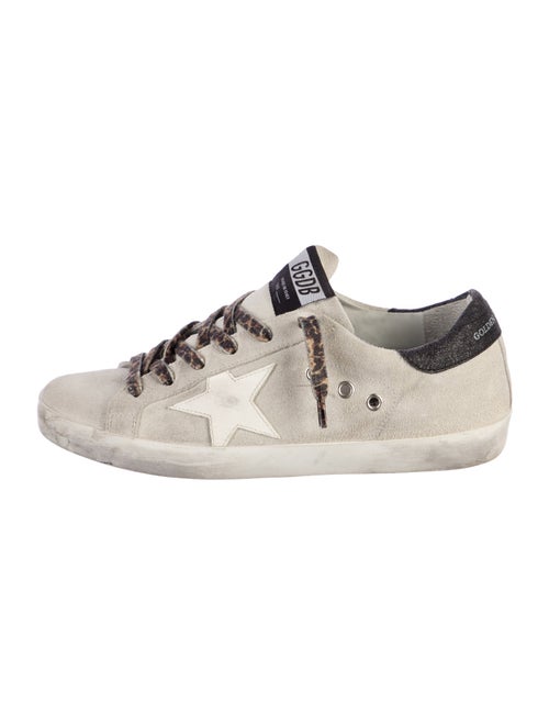 Golden Goose Suede Glitter Accents Sneakers