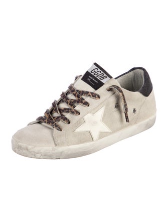 Golden Goose Suede Glitter Accents Sneakers