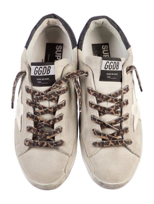 Golden Goose Suede Glitter Accents Sneakers
