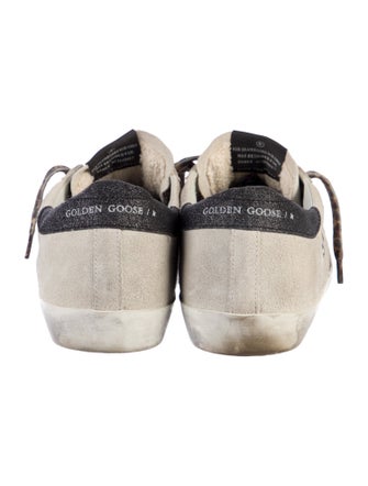 Golden Goose Suede Glitter Accents Sneakers
