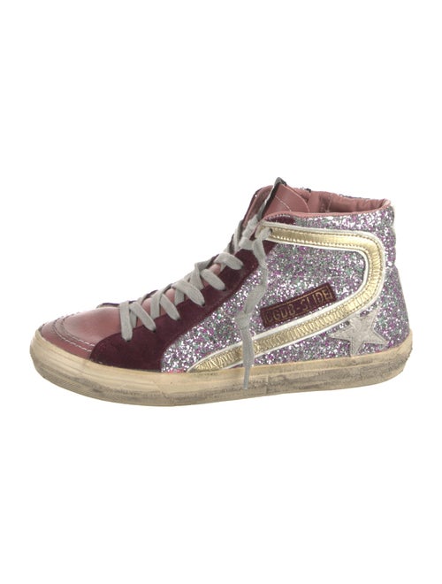 Golden Goose Glitter Colorblock Pattern Sneakers