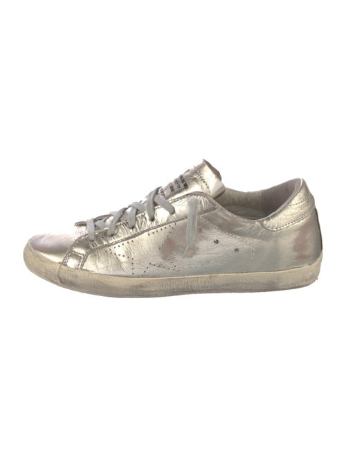 Golden Goose Leather Printed Sneakers