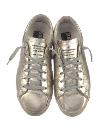 Golden Goose Leather Printed Sneakers