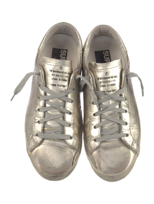 Golden Goose Leather Printed Sneakers