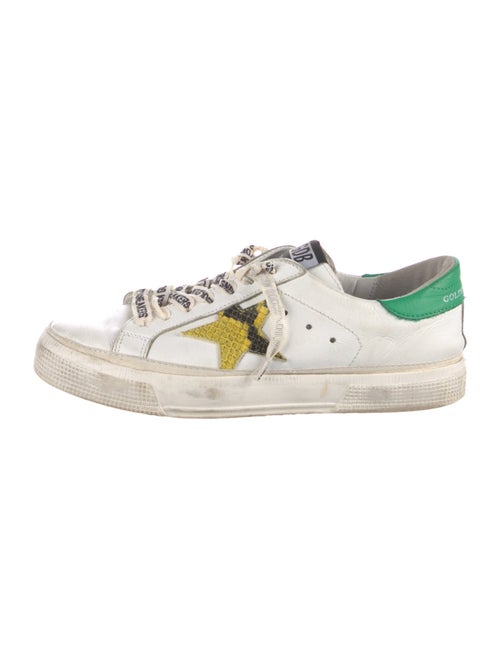 Golden Goose Leather Printed Sneakers