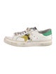 Golden Goose Leather Printed Sneakers