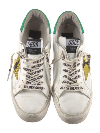 Golden Goose Leather Printed Sneakers
