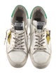 Golden Goose Leather Printed Sneakers