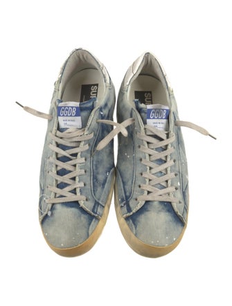 Golden Goose Denim Printed Sneakers