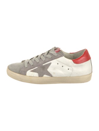 Golden Goose Leather Colorblock Pattern Sneakers