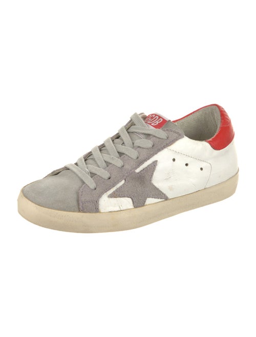 Golden Goose Leather Colorblock Pattern Sneakers