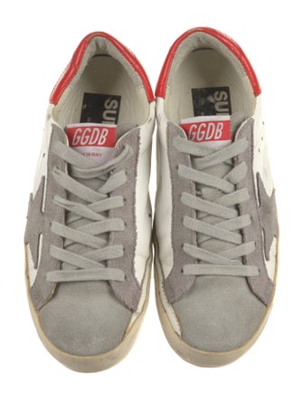 Golden Goose Leather Colorblock Pattern Sneakers