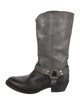 Golden Goose Leather Distressed Accents Moto Boots