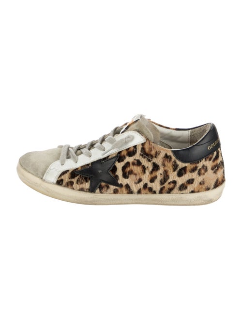 Golden Goose Ponyhair Animal Print Sneakers