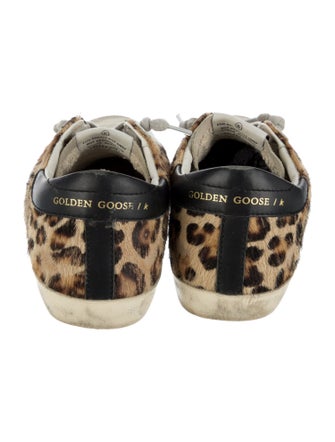 Golden Goose Ponyhair Animal Print Sneakers