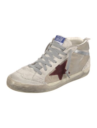 Golden Goose Suede Colorblock Pattern Sneakers