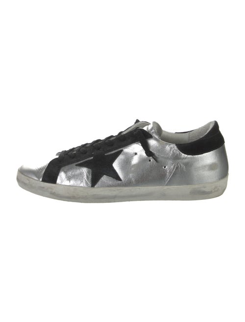Golden Goose Leather Colorblock Pattern Sneakers