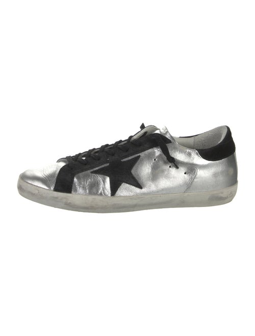 Golden Goose Leather Colorblock Pattern Sneakers