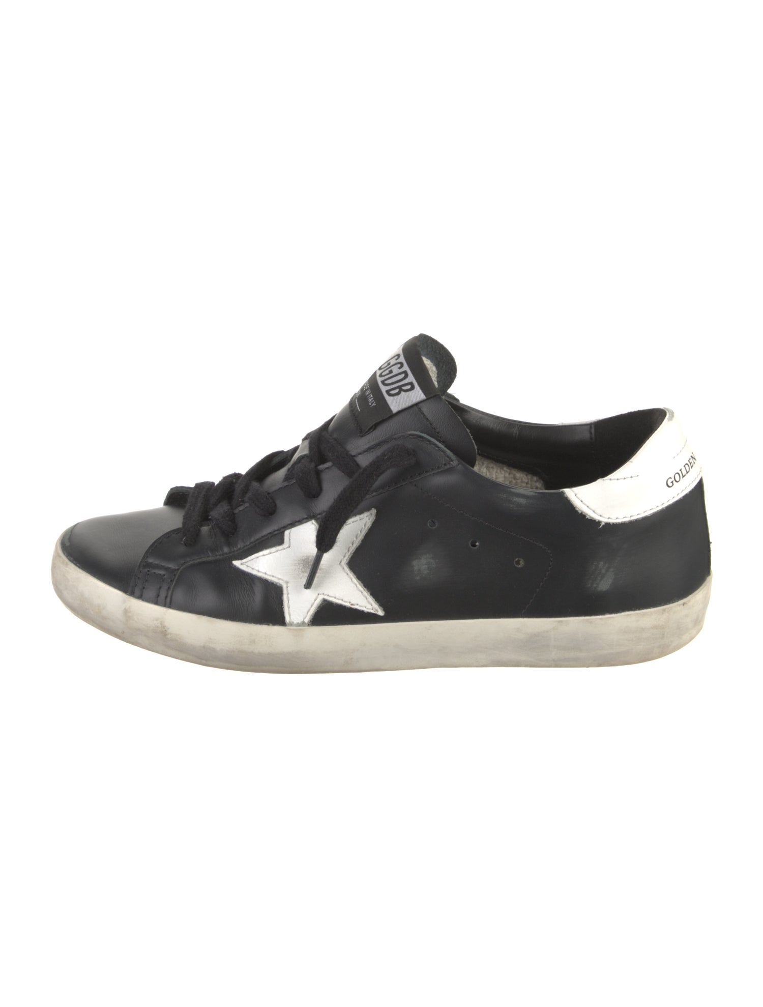 Golden Goose Leather Graphic Print Sneakers