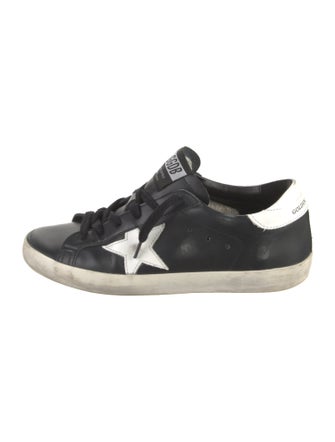 Golden Goose Leather Graphic Print Sneakers