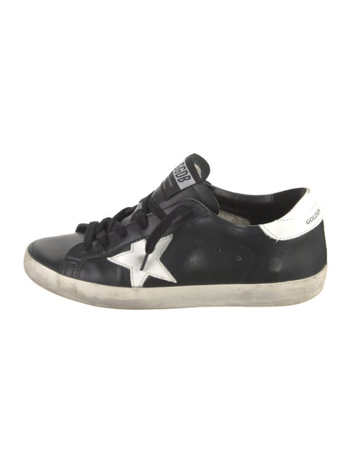 Golden Goose Leather Graphic Print Sneakers