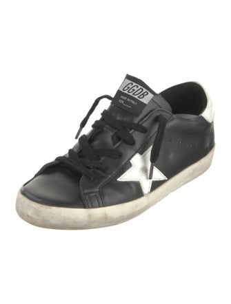 Golden Goose Leather Graphic Print Sneakers