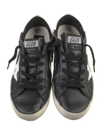 Golden Goose Leather Graphic Print Sneakers