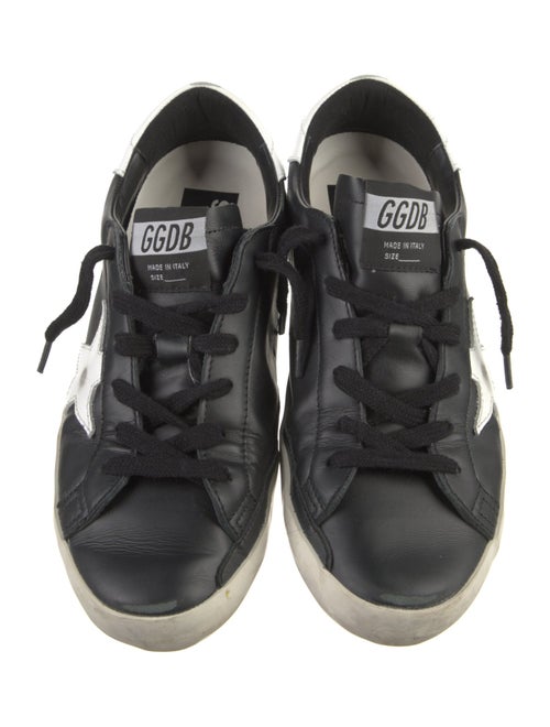 Golden Goose Leather Graphic Print Sneakers