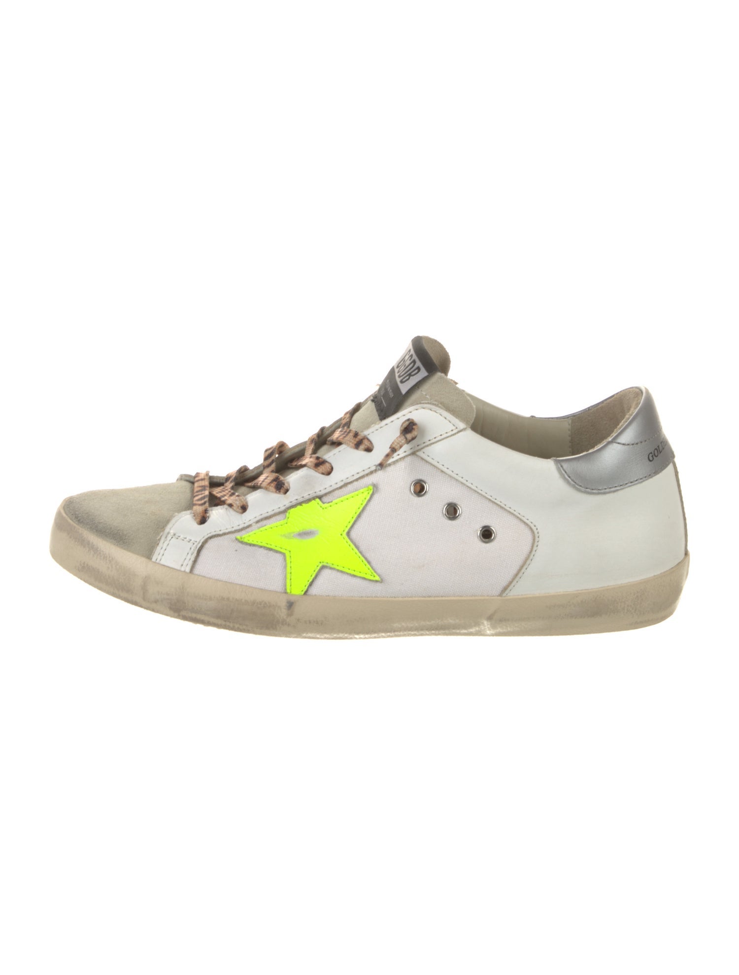 Golden Goose Leather Printed Sneakers