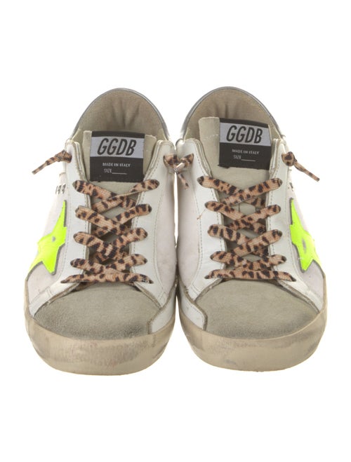 Golden Goose Leather Printed Sneakers