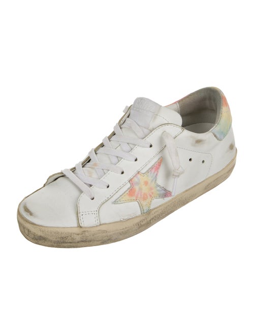 Golden Goose Leather Tie-Dye Print Sneakers