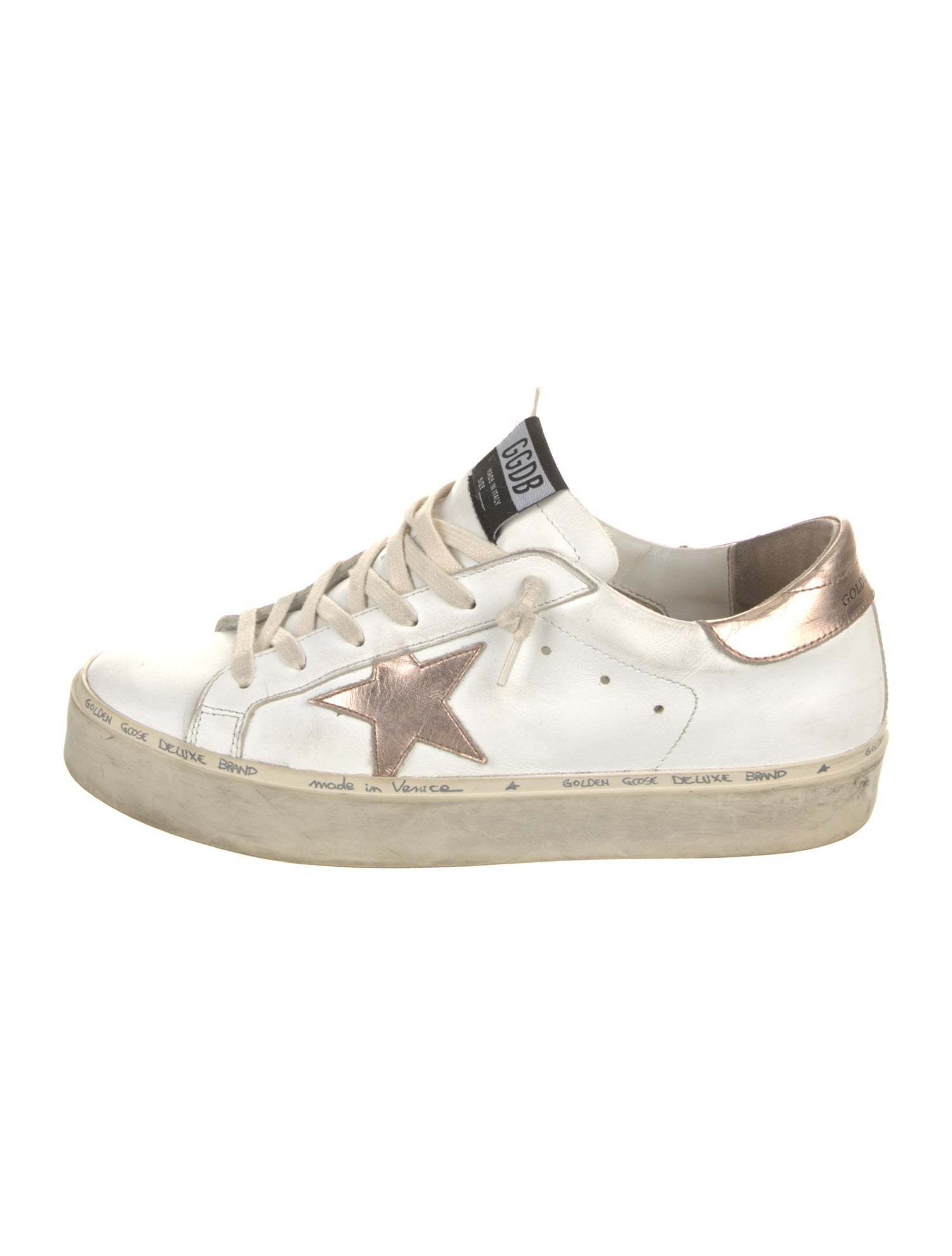 Golden Goose Leather Printed Sneakers