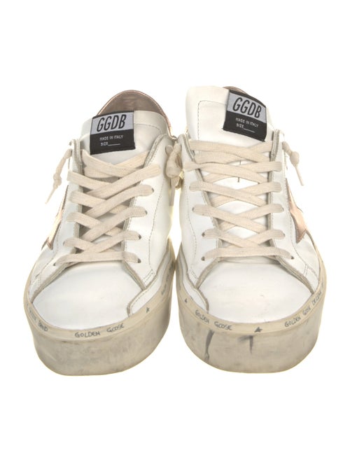 Golden Goose Leather Printed Sneakers