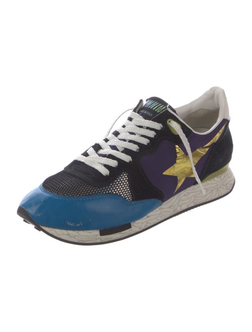 Golden Goose Suede Colorblock Pattern Sneakers