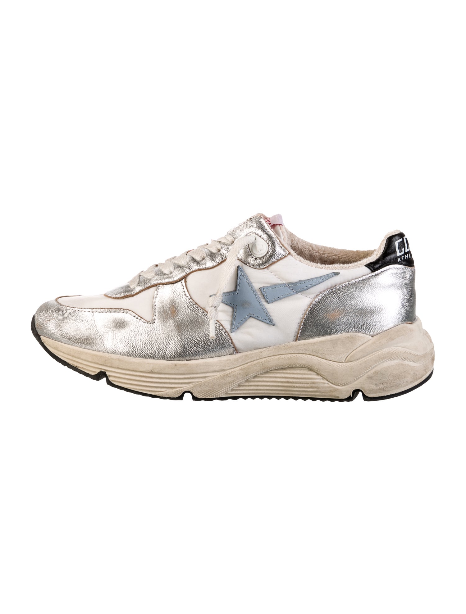 Golden Goose Leather Colorblock Pattern Sneakers