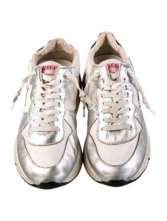 Golden Goose Leather Colorblock Pattern Sneakers