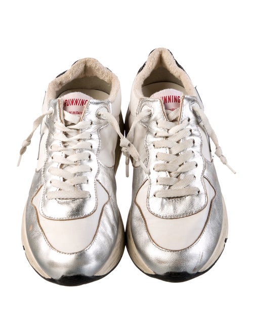 Golden Goose Leather Colorblock Pattern Sneakers