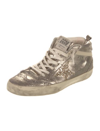 Golden Goose Leather Printed Sneakers