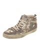 Golden Goose Leather Printed Sneakers