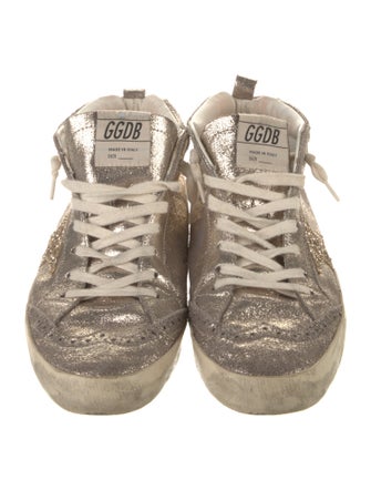 Golden Goose Leather Printed Sneakers